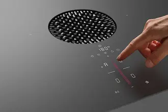 Matte glass vented hob