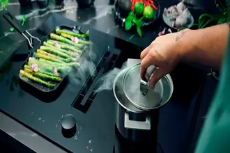 Induction venting hob